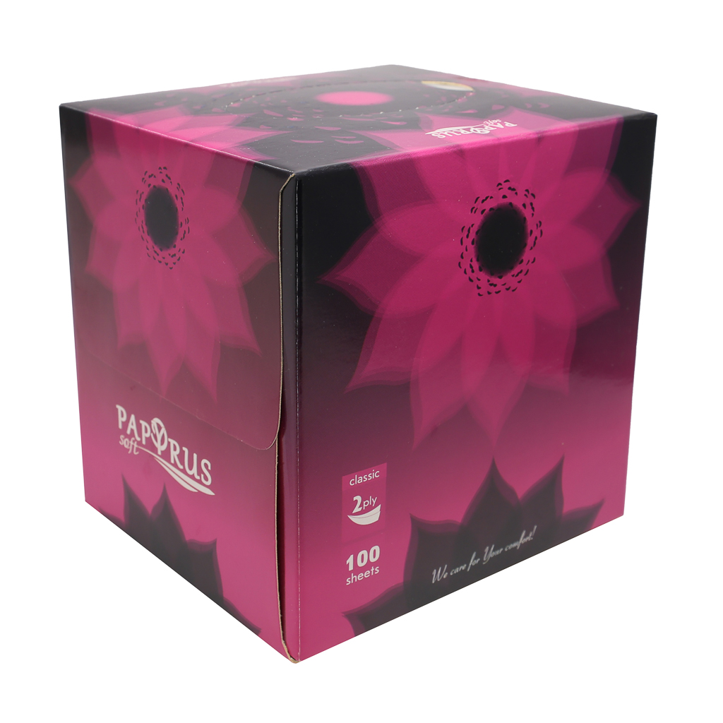 Տուփով քաշովի անձեռոցիկ / կուբ GEORGINA RED